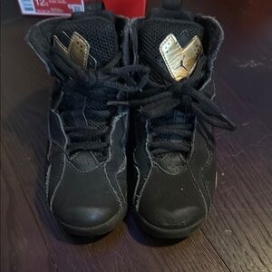 Kids Black and Gold Sneakers